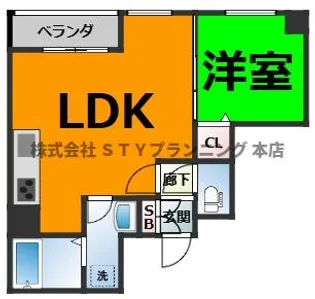 リュミアン堀田テラス【7階】の間取り