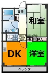 リンピア魚住【2階】の間取り