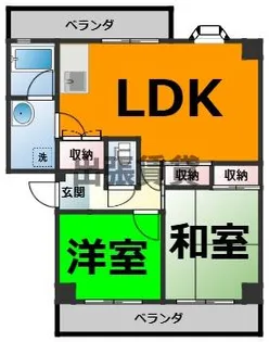 レジデンス大堀【4階】の間取り