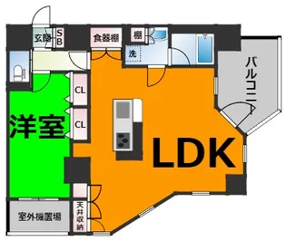 さくらHillsリバーサイドWEST【9階】の間取り