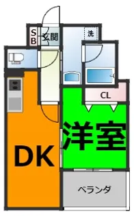 ディアコート白川【8階】の間取り