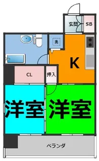 レインボービア記念橋【3階】の間取り