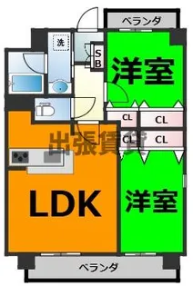ハピネス天塚【1階】の間取り