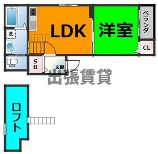 ハーモニーテラス坂井戸町【2階】の間取り