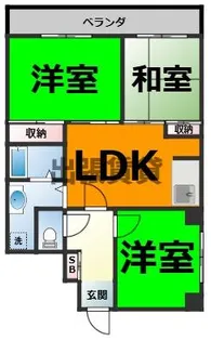 リアライズ若鶴【6階】の間取り