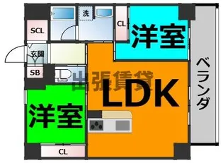 THE LOUNGE LINEAR GATE【12階】の間取り