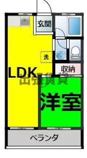 第2名東コーポ【2階】の間取り