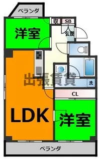 ダイアパレス庄内通【5階】の間取り