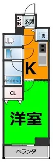 グリーンコート中島【2階】の間取り