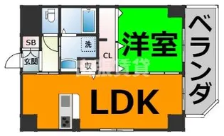 THE RESIDENCE SHINSAKAE【5階】の間取り