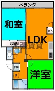 サンコーハイツ【2階】の間取り