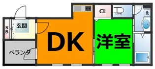 ハーモニーテラス坂井戸【1階】の間取り