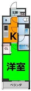ル・シエル大秋【6階】の間取り