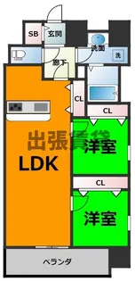 ザ・シンフォニア新栄【4階】の間取り