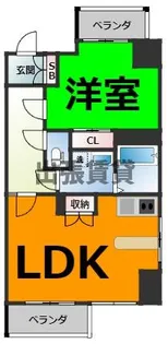 レジディア久屋大通Ⅱ【9階】の間取り