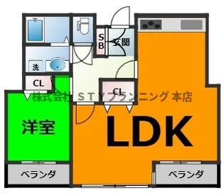 グランディ城見Ⅰ【1階】の間取り
