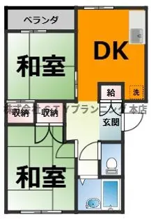 コーポたちばな【1階】の間取り