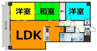 悠和苑【8階】の間取り