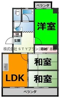 セゾンきさらぎ【3階】の間取り