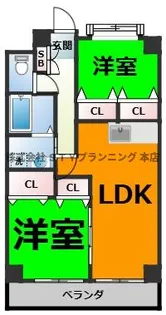 サンシャイン松河【1階】の間取り