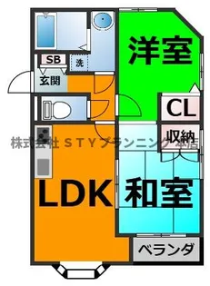 ランパート鳴子【1階】の間取り