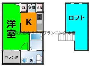 イースト クレッセント【2階】の間取り