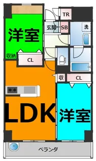 リンパクマンション【10階】の間取り