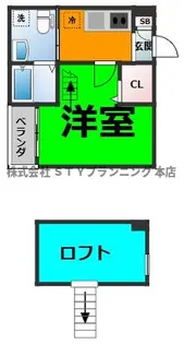 カーサ ベル 稲生(カーサベルイノウ)【2階】の間取り