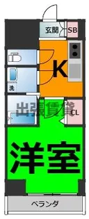 エスプレイス上前津レガシー【11階】の間取り