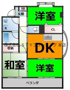 ルピナス橘【3階】の間取り