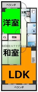 ピーナッツボーイⅡ【502号室】の間取り