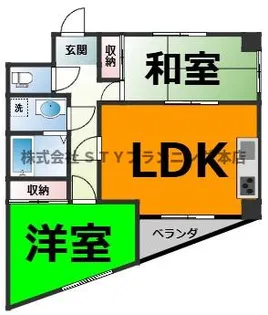 ウエストコート又穂【2階】の間取り