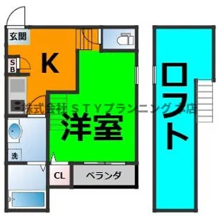 アップザイツ【105号室】の間取り