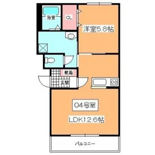 クラビーアネックス【204号室】の間取り