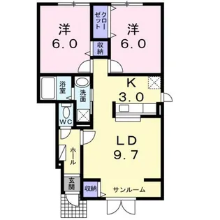 シェルオーロラⅡ【1階】の間取り