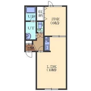 ペガサス中道【102号室】の間取り