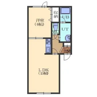ペガサス中道【206号室】の間取り