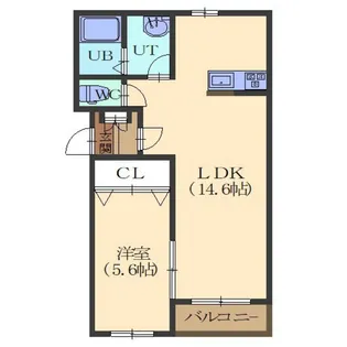 グランメール本通Ⅰ【3階】の間取り