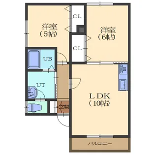 クララハイツ【F号室】の間取り