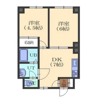 メゾンパティオ花園【2F10号室】の間取り