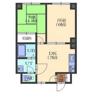 メゾンパティオ花園【2F7号室】の間取り