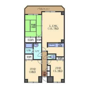 マンションリヴァージュ【1階】の間取り