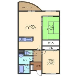 メゾンパティオ富岡【303号室】の間取り