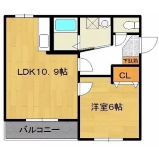 セゾンクレール昭和【303号室】の間取り