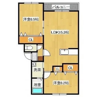 ル・シャルールレジェⅡ【102号室】の間取り