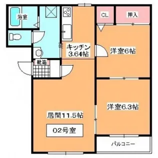ベターアール追分【302号室】の間取り