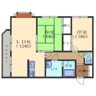 ライオンズマンション函館湯川第3【2階】の間取り