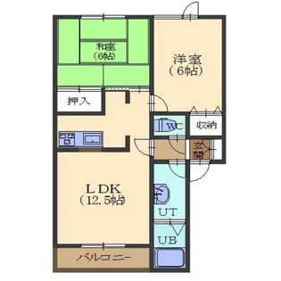 トータス西桔梗C【2階】の間取り