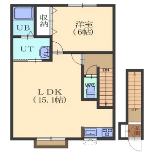 CS ONAWA【205号室】の間取り