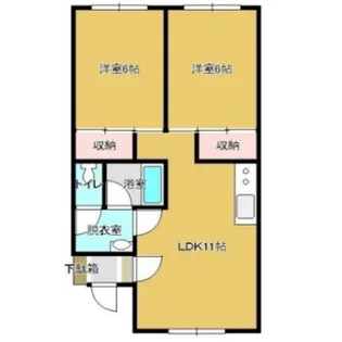 よし美荘No.2【2F6号室】の間取り